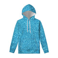 Ocean Blue (NOT Real) Glitter Print Pullover Hoodie