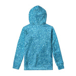 Ocean Blue Glitter Artwork Print Pullover Hoodie