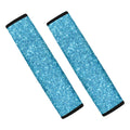 Ocean Blue (NOT Real) Glitter Print Car Seat Belt Covers