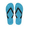 Ocean Blue Glitter Texture Print Flip Flops