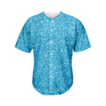 Ocean Blue (NOT Real) Glitter Print Men's Baseball Jersey