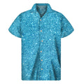 Ocean Blue (NOT Real) Glitter Print Men's Short Sleeve Shirt