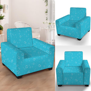 Ocean Bubble Pattern Print Armchair Slipcover