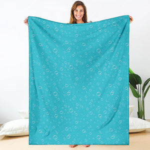 Ocean Bubble Pattern Print Blanket