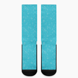 Ocean Bubble Pattern Print Crew Socks