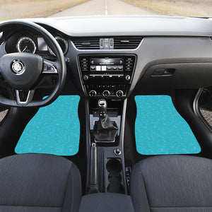 Ocean Bubble Pattern Print Front and Back Car Floor Mats