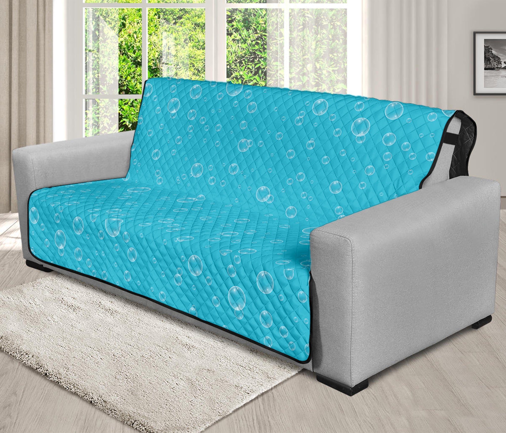 Ocean Bubble Pattern Print Futon Protector