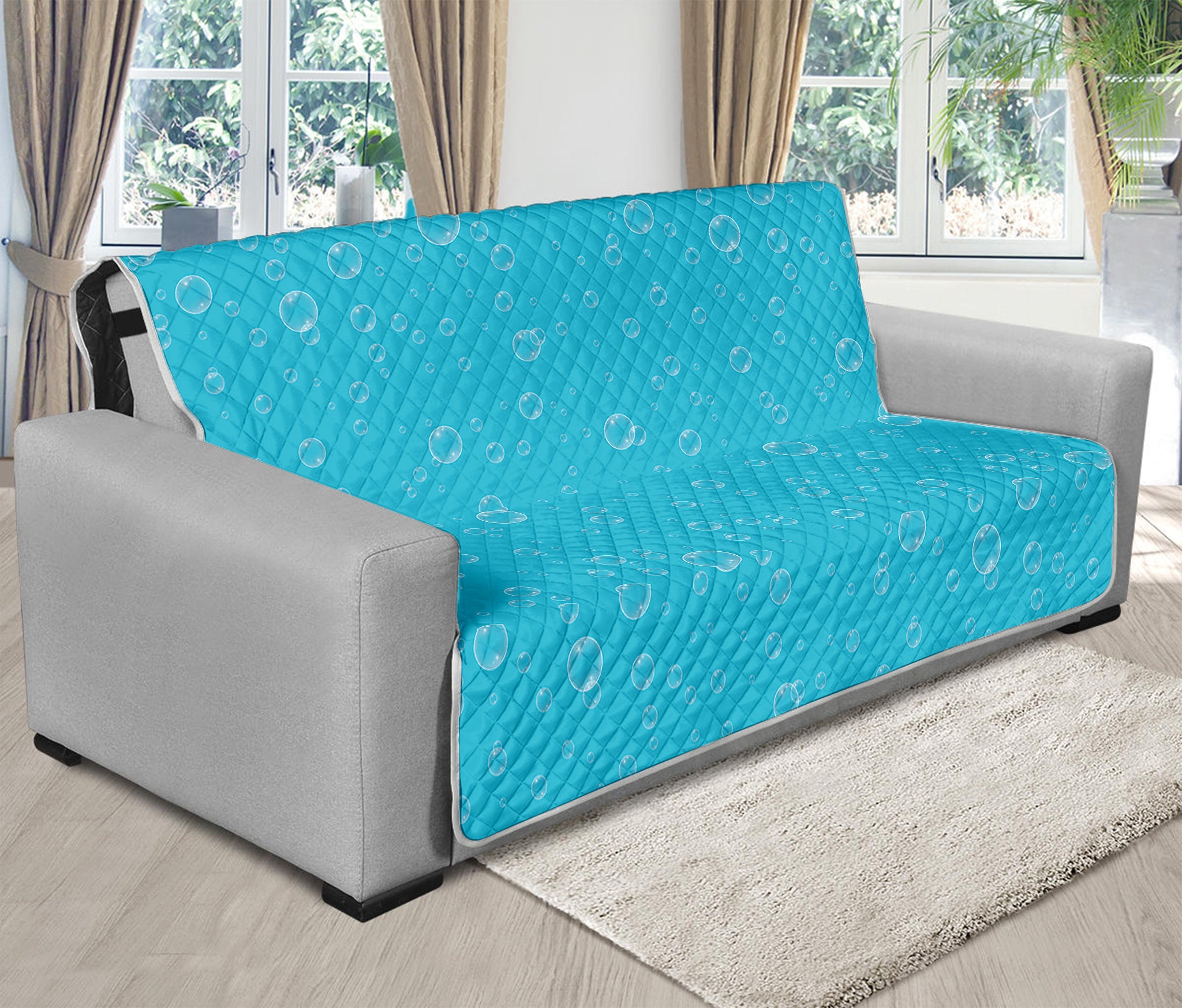 Ocean Bubble Pattern Print Futon Protector