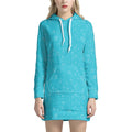Ocean Bubble Pattern Print Pullover Hoodie Dress