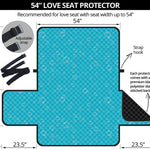 Ocean Bubble Pattern Print Loveseat Protector