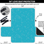 Ocean Bubble Pattern Print Loveseat Protector