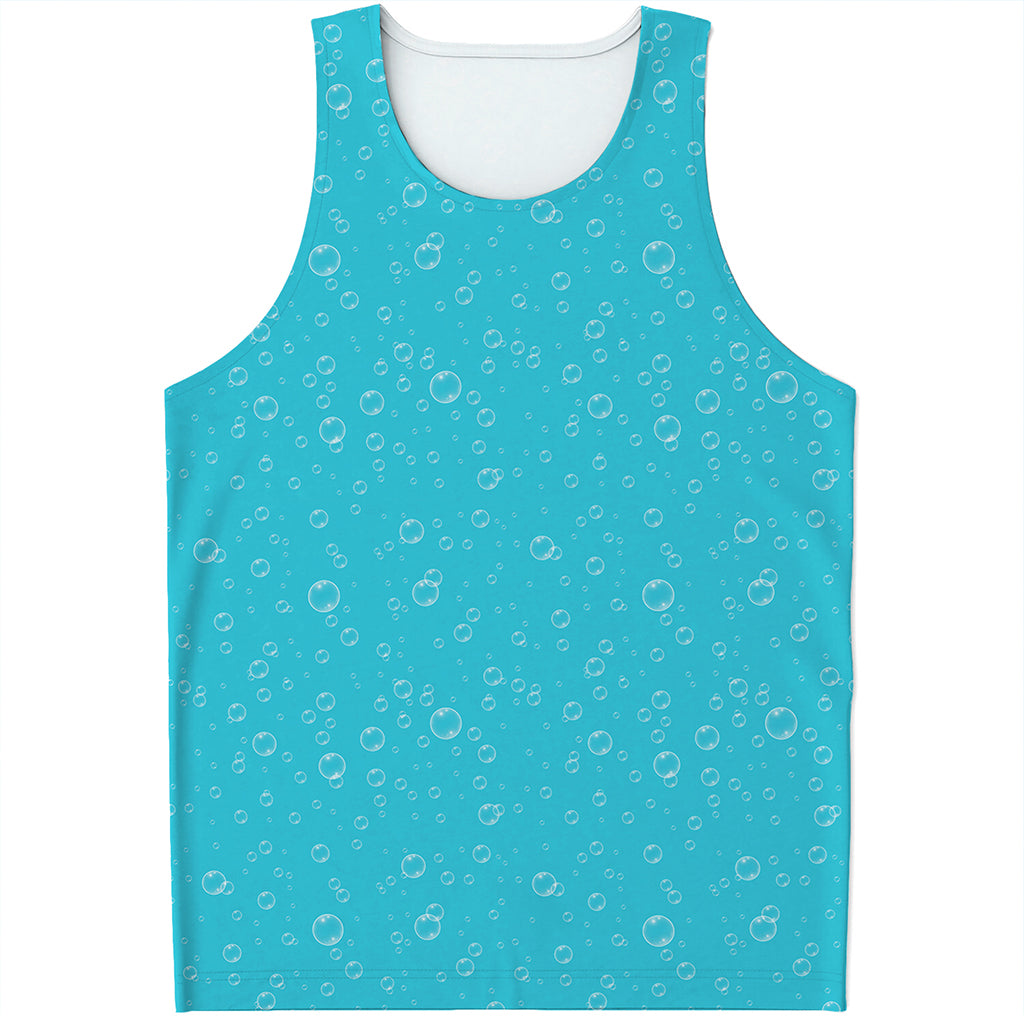 Ocean Bubble Pattern Print Men's Tank Top