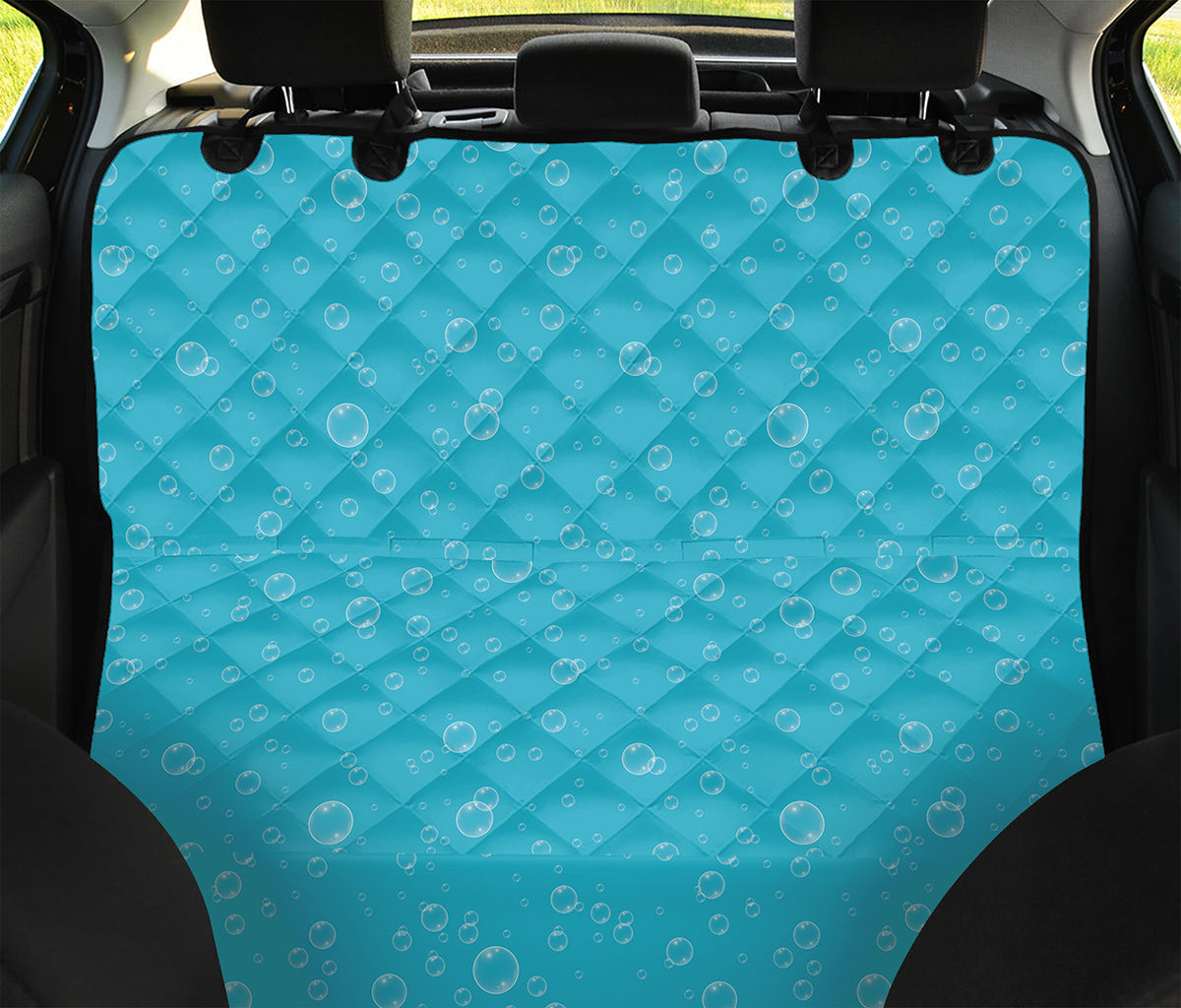 Ocean Bubble Pattern Print Pet Car Back Seat Cover