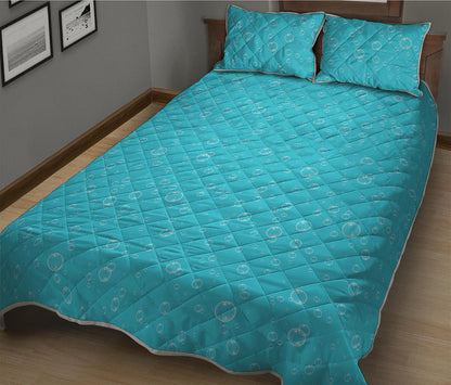 Ocean Bubble Pattern Print Quilt Bed Set