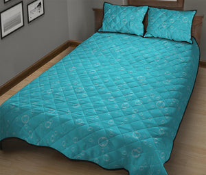 Ocean Bubble Pattern Print Quilt Bed Set