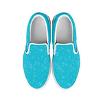 Ocean Bubble Pattern Print White Slip On Shoes