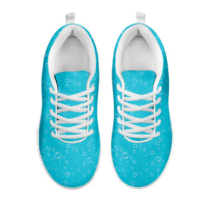 Ocean Bubble Pattern Print White Sneakers