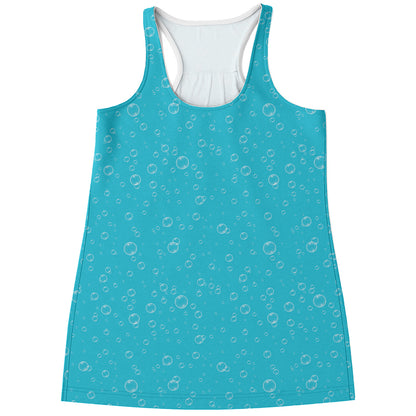 Ocean Bubble Pattern Print Women's Racerback Tank Top