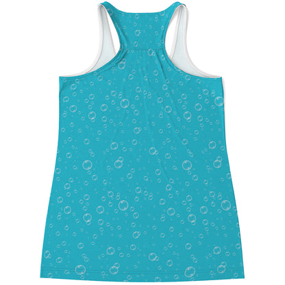 Ocean Bubble Pattern Print Women's Racerback Tank Top