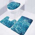 Ocean Surface Print 3 Piece Bath Mat Set