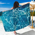 Ocean Surface Print Beach Sarong Wrap