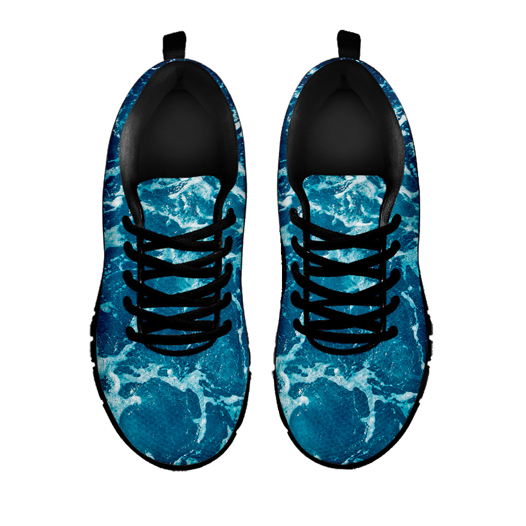 Ocean Surface Print Black Sneakers