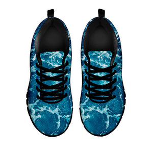 Ocean Surface Print Black Sneakers