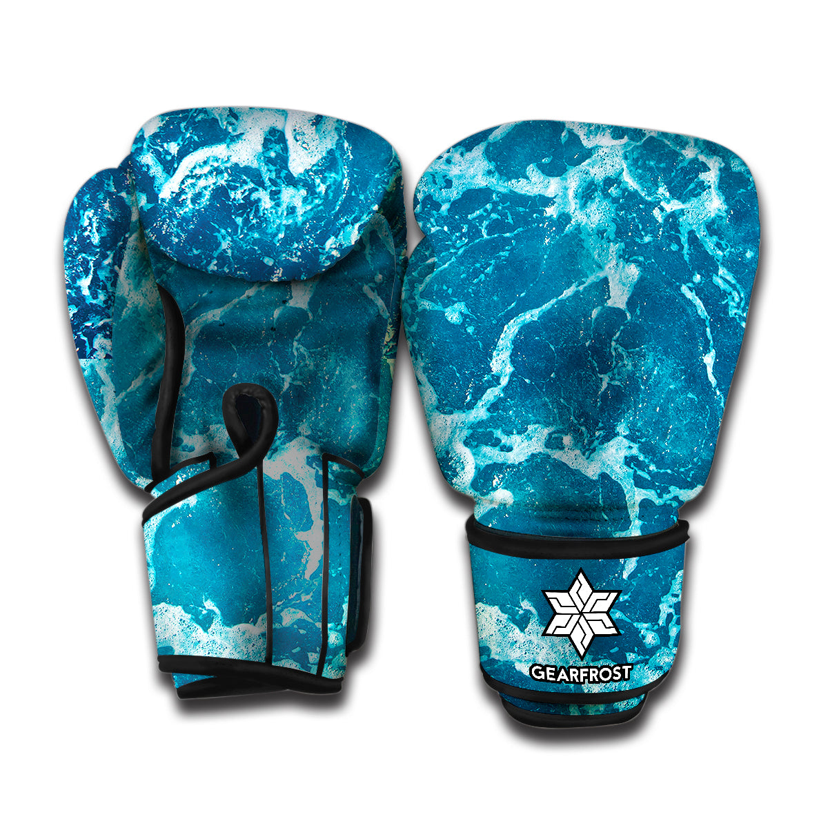 Ocean Surface Print Boxing Gloves