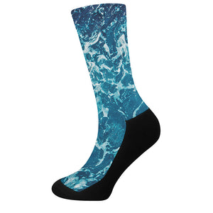 Ocean Surface Print Crew Socks