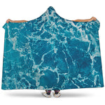 Ocean Surface Print Hooded Blanket