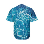 Ocean Surface Print Men's Baseball Jersey
