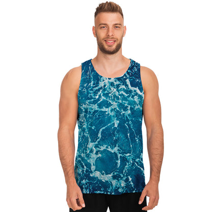 Ocean Surface Print Men's Tank Top