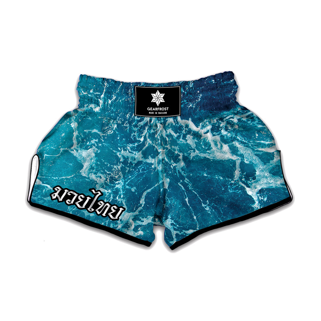 Ocean Surface Print Muay Thai Boxing Shorts