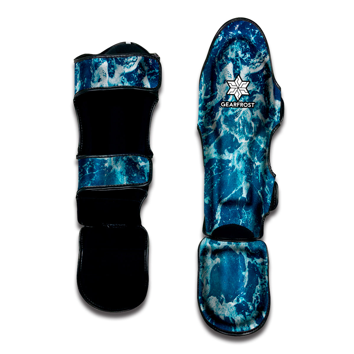 Ocean Surface Print Muay Thai Shin Guard