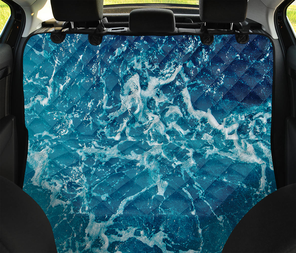 Ocean Surface Print Pet Car Back Seat Cover