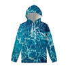 Ocean Surface Print Pullover Hoodie