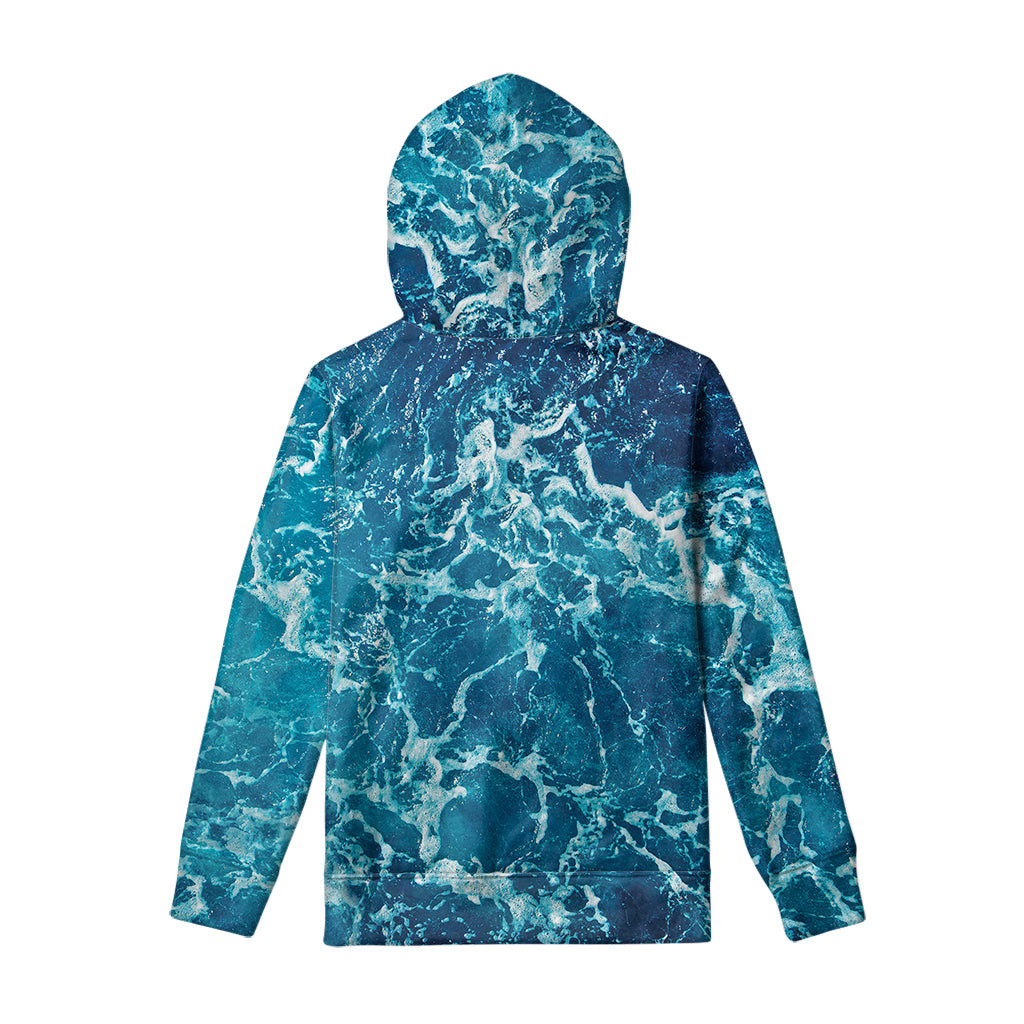 Ocean Surface Print Pullover Hoodie