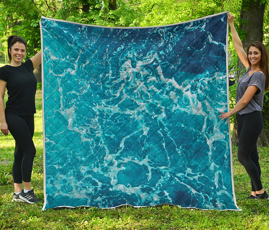 Ocean Surface Print Quilt