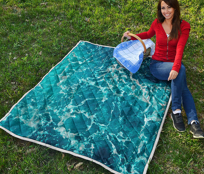 Ocean Surface Print Quilt