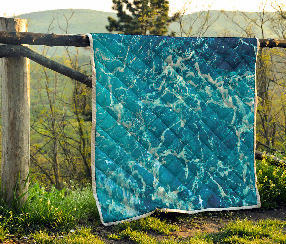 Ocean Surface Print Quilt