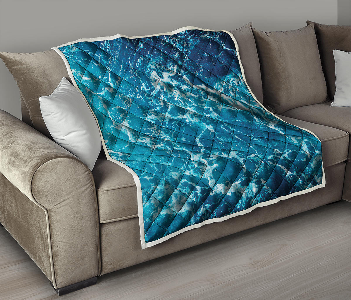 Ocean Surface Print Quilt