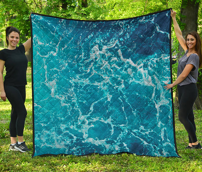 Ocean Surface Print Quilt
