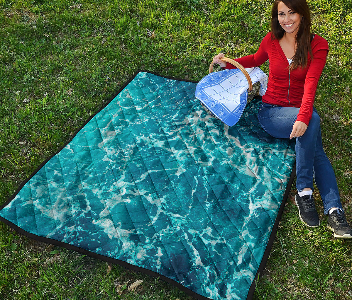 Ocean Surface Print Quilt
