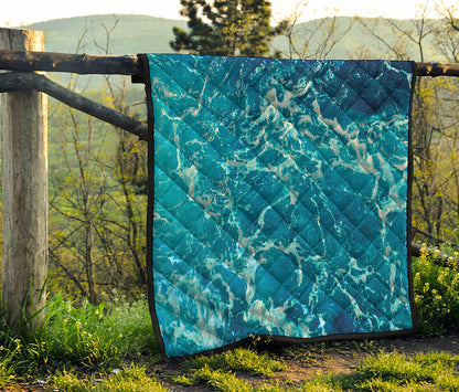 Ocean Surface Print Quilt