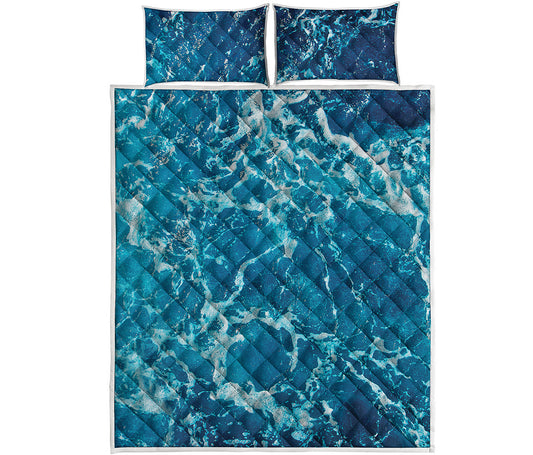 Ocean Surface Print Quilt Bed Set