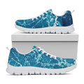 Ocean Surface Print White Running Shoes