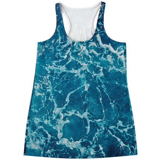 Ocean Surface Print Women's Racerback Tank Top