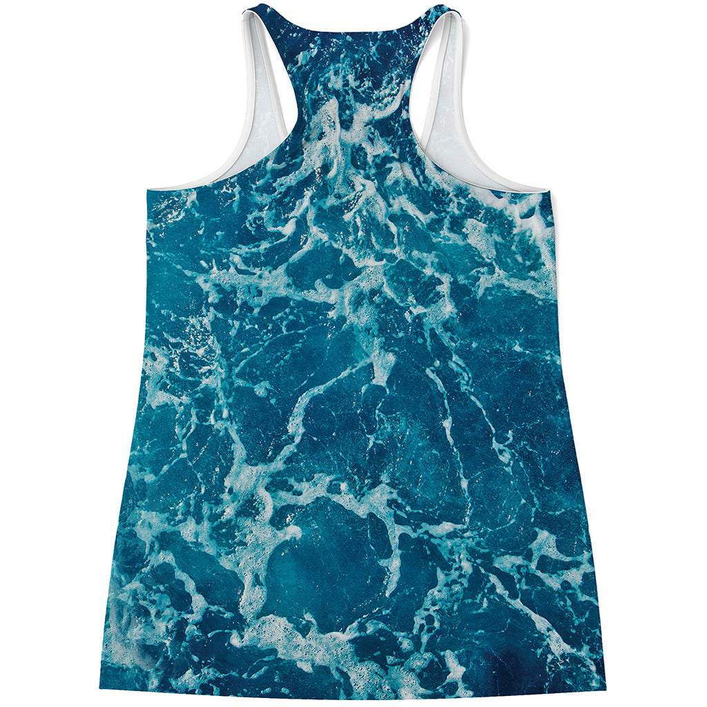 Ocean Surface Print Women's Racerback Tank Top