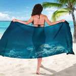 Ocean Underwater Print Beach Sarong Wrap