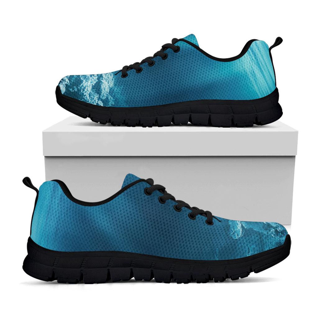 Ocean Underwater Print Black Sneakers